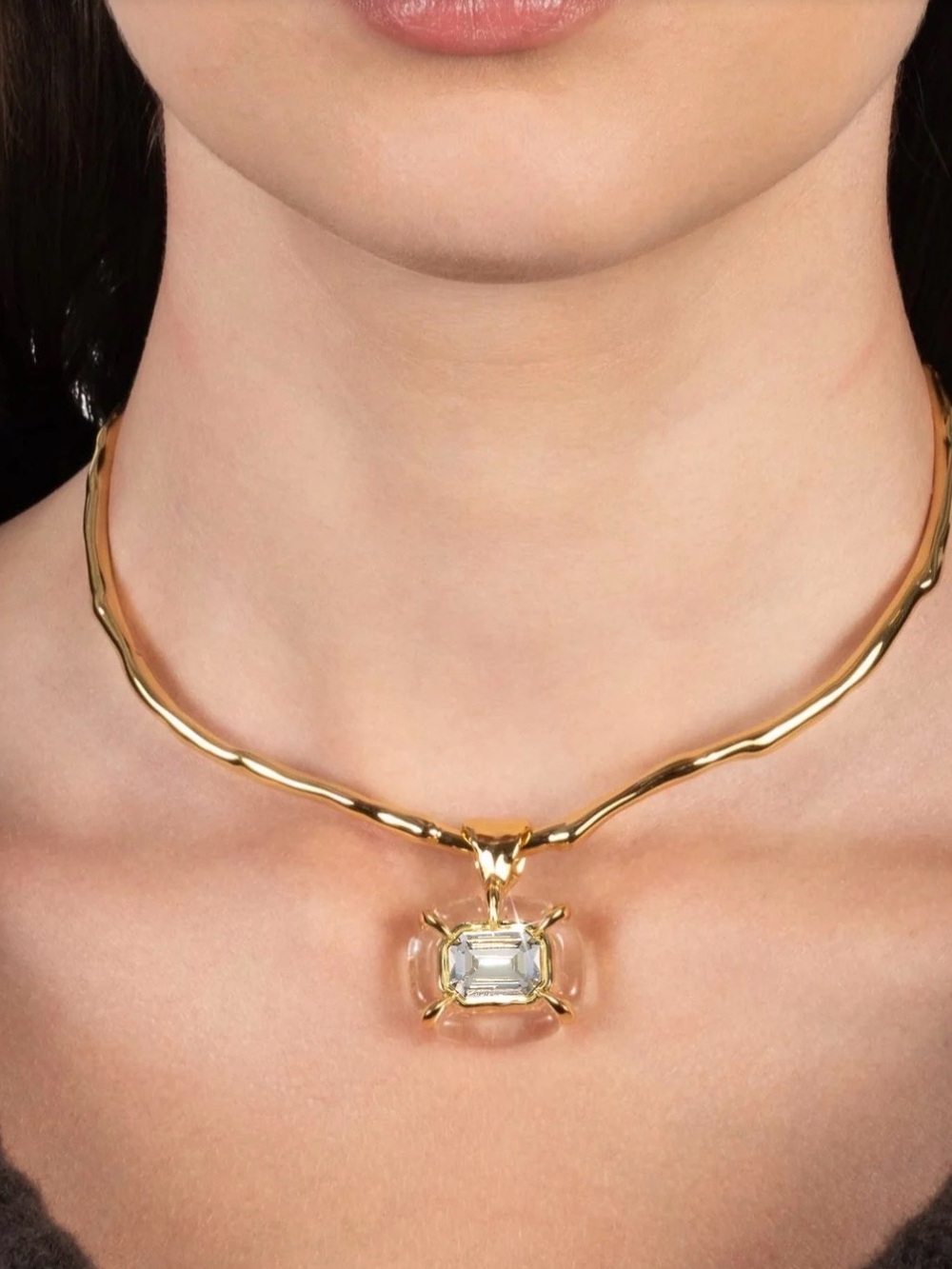 Alexis Bittar Liquid Lucite Necklace MY28 JN04